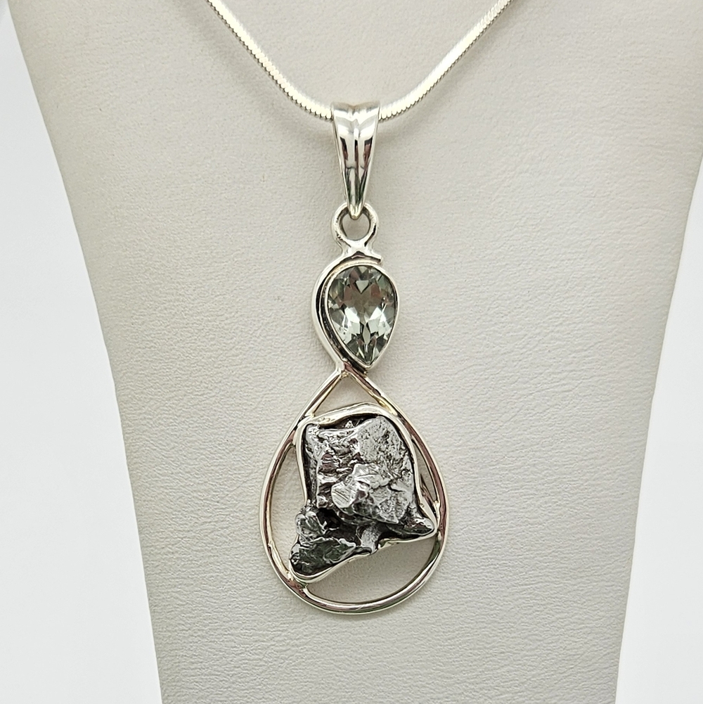 Green Amethyst Meteorite Pendant